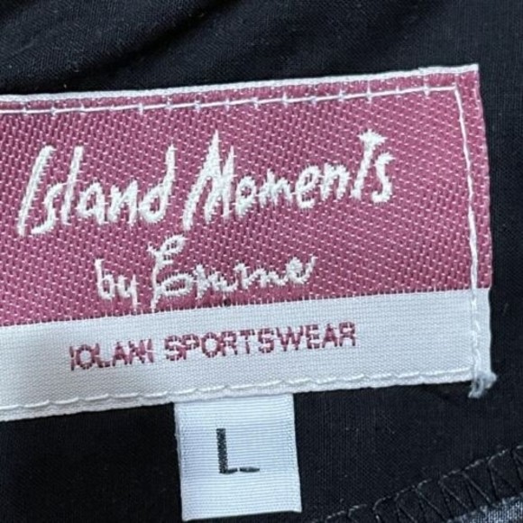 Vintage Island Moments Iolani Sportwear Tiki Hawaiian Dress Size Large L Maxi - Picture 5 of 15